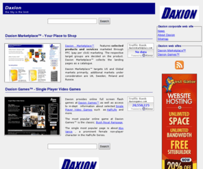 daxion.net: Daxion - the Sky is the limit
Welcome to the DAXION corporate web site, where the Daxion web sites is presented.