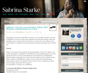 sabrinastarkemusic.com: Sabrina Starke - Blog
Officiële website van singer-songwriter Sabrina Starke met blog, tourdata, biografie, discografie, shop, foto’s en video’s. Bags & Suitcases is het tweede album dat verschijnt op jazzlabel Blue Note.