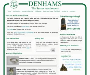 denhams.com: antique furniture clocks auctions and free valuation - Denhams
Family run antique auction house. Regular auctions of antique furniture, clocks, jewellery and more. Free valuations.