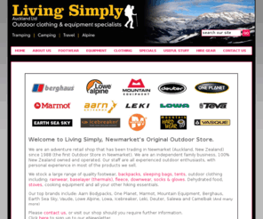 livingsimplynz.com: Living Simply Ltd, Tramping, Hiking, Camping, Mountaineering, Alpine, Backpacking, Travel, Newmarket, Auckland, New Zealand
Living Simply Auckland Ltd is an adventure retail shop that has been trading in Newmarket (Auckland New Zealand) since 1988. The business is 100% New Zealand owned and operated, and is an independant family business. Our staff are all experienced outdoor enthusiasts who often have personal experience of the products sold.