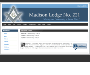 madisonlodge221.com: Welcome to Madison Lodge No. 221
Joomla! - the dynamic portal engine and content management system