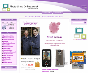 photoshoponline.co.uk: Photo Shop Online.co.uk for all your photographic needs.
photo processing including 35mm, aps, slide scanning services and digital servicesphoto gifts including T Shirts, polo shirts, mugs, mousemats, puzzles, aprons, coasters, place mats, baby bibs and more.