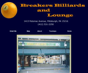 breakersbilliardsandlounge.com: Breakers Billiards
Paul Mottey's Breakers Billiards and Lounge Pittsburgh Pennsylvania.