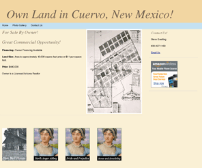 cuervoland.com: Land in Cuervo New Mexico: Great Commercial Opportunity
Own land in Cuervo New Mexico. A great commercial investment opportunity. Owner Financing available.