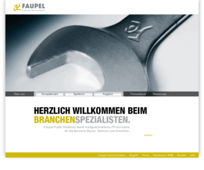 faupel-pr.de: Faupel Public Relations – PR-Branchen-Spezialist für Bauen, Wohnen und Einrichten
Faupel Public Relations (Faupel-PR) – Spezialist für die Branchen Bauen, Wohnen und Einrichten