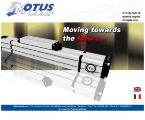 motus-tech.com: Motus-tech - linear actuator to electric driving
linear actuator to electric driving, toothed belt driven linear actuator with railway guide, Grumello del Monte (IT)