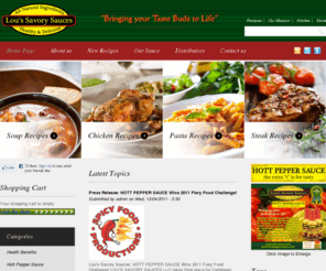 hottpeppersauce.com: Lou's Savory Sauces | Hot Pepper Sauce
Lou's Savory Sauces » Hot Pepper Sauce | Hot Pepper Sauce