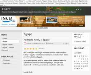 recenzehoteluegypt.cz: Egypt | Recenze Hotelu - Egypt
Egypt. Portl o Egypt, dovolen v Egypt, Vechno co potebujete vdet o Egypte, informace, galerie, last minute zjezdy.