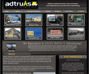 adtruks.com: Mobile Billboards San Diego and Orange County  Ad Truks
Ad Truks is San Diego and Orange County's source for mobile billboard services with trucks that are maintained and ready at a moments notice.