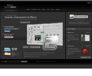 synthmaker.co.uk: SynthMaker - Modular VST and DSP Visual Programming Environment
Modular DSP programming software for creating your own VST plugins or experimenting with sound synthesis and design