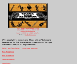 wichitaband.com: Wichita Band Instrument Co. Home Page
Wichita Band Instrument Co., Inc., E.M.   Shorts Guitar Shop, and The Wichita Violin Shop.  New, used and vintage   professional quality musical instruments, all at the best possible prices.