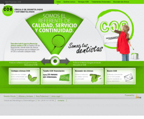 dentistascoe.com: Dentistas para pacientes COE - Inicio
El Círculo de Odontólogos y Estomatólogos es una alianza de profesionales colegiados que se han unido para ofrecer calidad en diagnóstico, tratamiento y servicio. Queremos ser tu dentista para toda la vida.