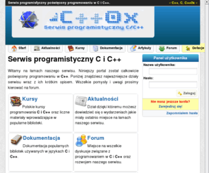 ddt.pl: Serwis programistyczny C i C++
Serwis programistyczny poświęcony programowaniu w C i C++.