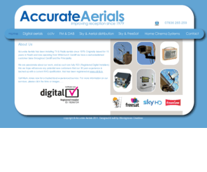 accurateaerials.com: Welcome To Accurate Aerials Cardiff
Accurate Aerials has been installing since 1979. Originally based for 15 years in Roath Cardiff and now 			 			operate from Whitchurch. We have a well established customer base throughout Cardiff and South Wales.
			To prepare for the impending digital switchover we have enrolled on the government backed RDI (registered digital installers 		 			scheme) so that we may offer reassurace to any prospective new customers that we have the qualifications to back up our 							 			expertise.
			Call Mark jones now for a trusted local experienced service. 
			Email: Info@AccurateAerials.com
			Telephone: Mark Jones, 07836 265 259
			Address: 18 Twyn Y Fedwen Road, Whitchurch, Cardiff, CF14 1HU