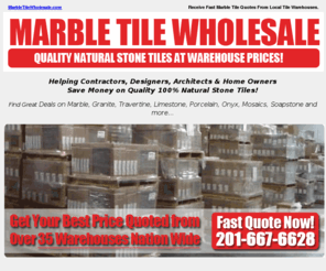 marbletilewholesale.com: Marble Tile - Quality Tile and Marble Flooring
Find marble tile at wholesale price. Over 1000 marble tile colors at the lowest price available from over 35 marble tiles importers and wholesalers. Get your FREE marble tile quote now