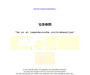 usem.nl: usem notitiekaartjes
Usem 'De nu al legendarische notitiekaartjes'