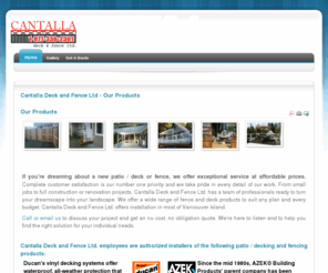 cantalla.com: Our Products
Cantalla Deck and Fence Ltd.