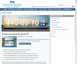 countdownconnection.com: Princess Countdown Connection (SM) : Princess Cruises®
Princess Countdown Connection (SM) brings all the anticipation of your next cruise right onto your desktop.