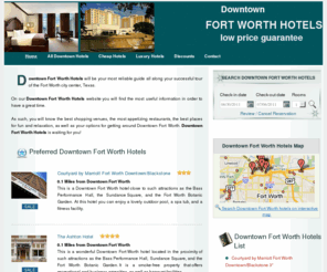 downtown-fortworth-hotels.com: Downtown Fort Worth Hotels – Hotels in Fort Worth Downtown, Texas
Downtown Fort Worth Hotels will proudly assist you when planning your next trip to Downtown Fort Worth, so consider Downtown Fort Worth Hotels as your reliable guide.