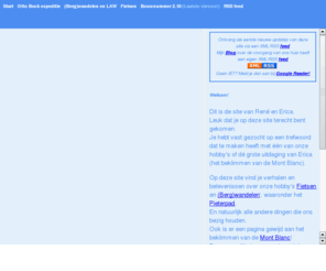 ericavandenberg.nl: Site van Erica van den Berg
Deze website gaat over Wandelen, de Mont Blanc, Ehlers Danlos, Pieterpad en Fietsen