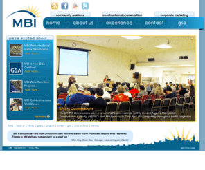 mbimedia.com: MBI | Home
MBI is a strategic communications company that specializes in community relations, construction documentation, and corporate marketing.