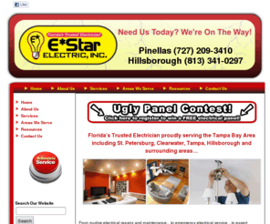 trustedelectrician.com: E*Star Electric - Clearwater Electrician, Tampa Electrical contractor, electric repairs, commercial electrician
Licensed electrician provides -- surge protection, electrical repairs, lighting, residential electric services and commercial electric services in the Tampa Bay Area.