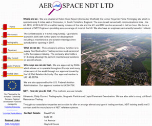 aerospacendt.com: Aerospace NDT
Aerospace NDT Ltd is a leading aerospace non destructive testing company.