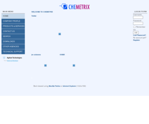 chemetrix.com: Chemetrix (Pty) Ltd
Chemetrix Sole Authorized distributor of Agilent Technologies life sciences and chemical analysis products for Southern and East Africa.