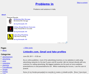 problems.in: Problems in » Problems and solutions in India
Problems and solutions in India