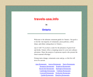 travels-usa.info: travels-usa.info
Ontario Restaurant Guide