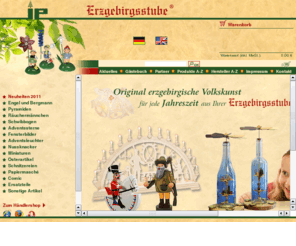 erzgebirgsstube.de: Shop für Erzgebirge Volkskunst, Erzgebirgsstube Ellert
Mit der Erzgebirge Volkskunst aus dem Onlineshop der Erzgebirgsstube zaubern Sie in Ihrem Heim zu Weihnachten ein ganz besonderes Flair. Hier finden Sie vom Bergmann bis zum Schwibbogen einfach alles.