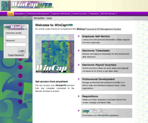 mywincaplive.com: Home | WinCapWeb
Welcome to WinCap: An online suite of tools to complement the WinCap School Information Manager