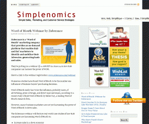 simplenomics.com: Simplenomics — Sales, Marketing and Customer Service Strategies
Sales, Marketing and Customer Service Strategies