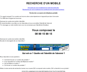 118-811.fr: RECHERCHE D'UN MOBILE
