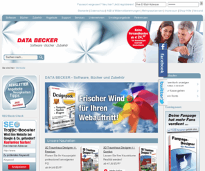 databecker.de: DATA BECKER - Software, Bücher & Zubehör
Onlineshop für innovative und preiswerte IT-Produkte: Website- und Shopsysteme, Finanzsoftware, SEO-Software, Goldene Serie, Bücher und Zubehör