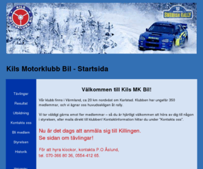 kilsmkbil.com: Kils Motorklubb Bil Startsida
Startsida fr Kils Motorklubb Bil