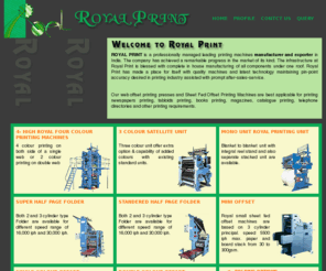 royalprintoffset.com: Royal Print Offset, printing machines manufacturer and exporter, web offset press manufacturer
Royal Print offset, manufacturer & exporter of print machines. printing machines manufacturer and exporter, web offset press manufacturer, offset printing machines manufacturer.