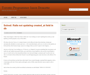 torontoprogrammer.ca: Toronto Programmer Jason Doucette — Software developer for hire
Software developer for hire