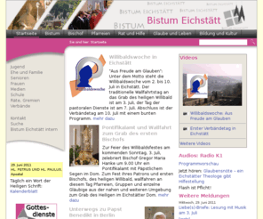 bistum-eichstaett.info: Bistum Eichstätt: Startseite
Bistum Eichstätt: Aktuelle Nachrichten, Informationen, Dekanate und Pfarreien, Verzeichnis der Angebote und Einrichtungen.