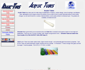 acrylic-tubes.net: Acrylic Tubes, Round, Square, Clear and Colored
Acrylic Tubes- Round, Square, Extruded and Cast