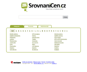 srovnanicen.cz: Nejrychlejší vyhledávání zboží - SrovnaniCen.cz
SrovnaniCen.cz je nejrychlejší vyhledávač zboží. Nabízí srovnání cen produktů a porovnání internetových obchodů.