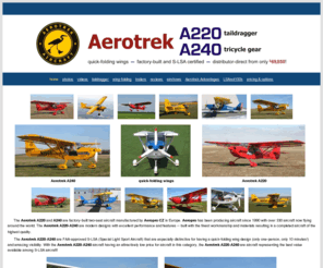  Aircraft on Sport Aircraft  Aerotrek A220 Taildragger  A240 Tricycle Gear  S Lsa