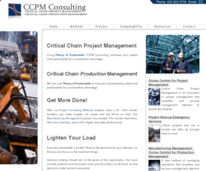 ccpmconsulting.com: CCPM - Project Management Consulting - 425.923.5750
Critical chain project management (CCPM) consulting is here to help you get your project back on track, and even beat your deadline.