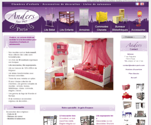 anders-paris.com: Anders Paris, mobilier chambre bébé - Vente chambres d'enfant et lit mezzanine, meubles pour bébés et liste naissance
Anders, un univers dédié au mobilier et à la décoration pour chambres denfants de 0 à 15 ans.