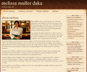 melissamullerdaka.com: about melissa
melissa muller daka. "food is what i do"