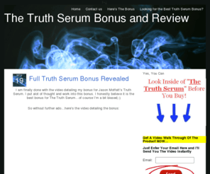 thetruthserumbonus.com: The Truth Serum Bonus and Review | Jason Moffatt Truth Serum
Watch My Truth Serum Bonus Video and Product Walkthrough Before You Buy