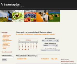 vasarnaptar.hu: Vásárnaptár: események, kiállítás, vásár, fesztivál Magyarországon
