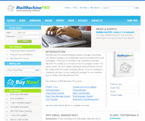 mailmachinepro.com: Email Marketing Software | PHP Mailing List Software | Mailing List Manager
Email marketing software that makes it easy to manage mailing lists and send email campaigns.