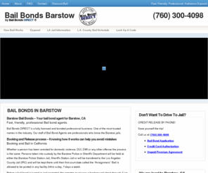 barstowbailbondsman.com: Bail Bonds Barstow, CA (760) 300-4098 California Bail Bonds, DUI Bail Bonds, Domestic Violence Bail Bonds, DWI Bail Bonds
(760) 300-4098 Bail Bonds Barstow California 0% down 24 hrs 7 days a week. California Bail Bonds, DUI Bail Bonds, Domestic Violence Bail Bonds, DWI Bail Bonds