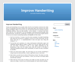 improvehandwriting.com: Improve Handwriting
Practical, easy-as-pie tips to improve handwriting neatness and readability almost right away.